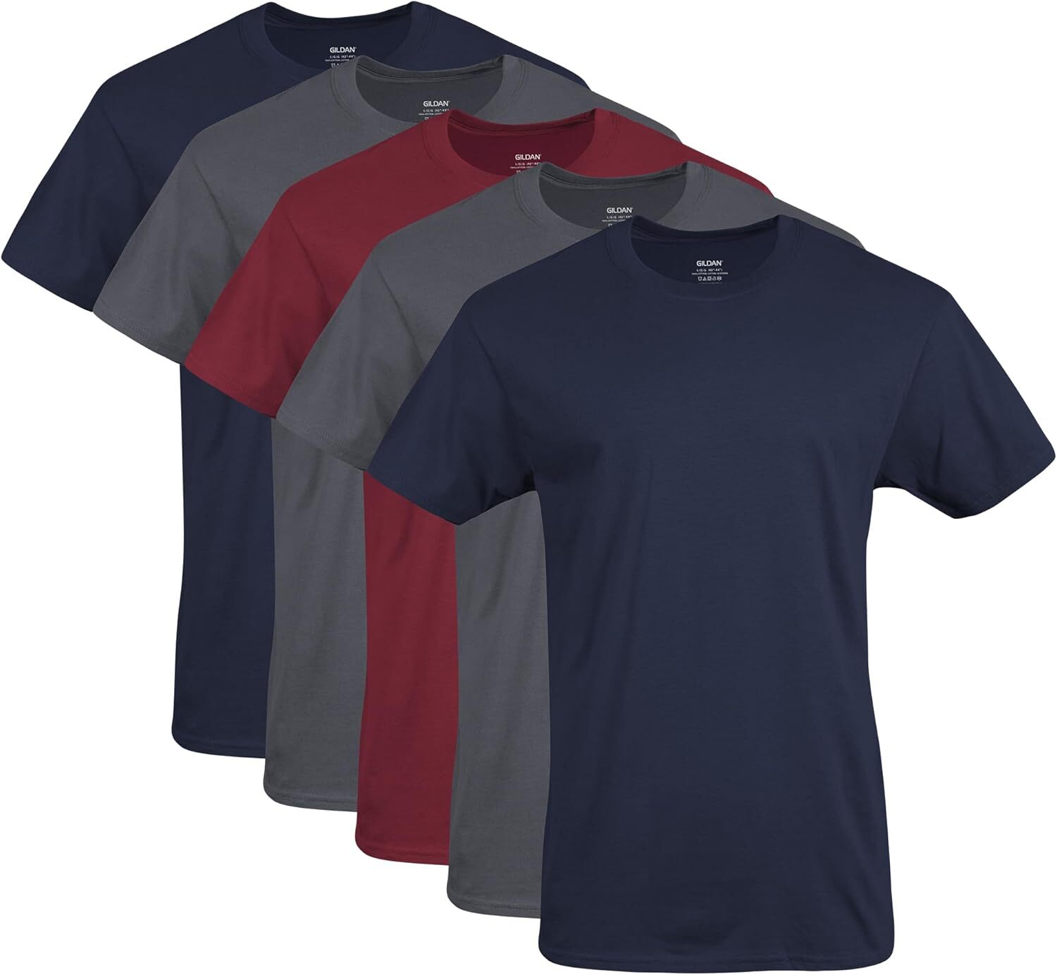 Multipack Men’s Crew Neck T-Shirts 100% Cotton Soft Breathable Tagless Durable