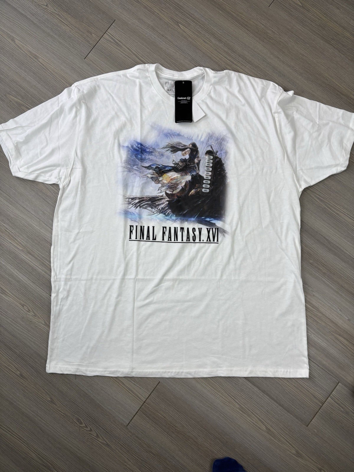 Geeknet Final Fantasy 16 T-Shirt Men’s 4XL White Graphic Short Sleeve Shirt NWT