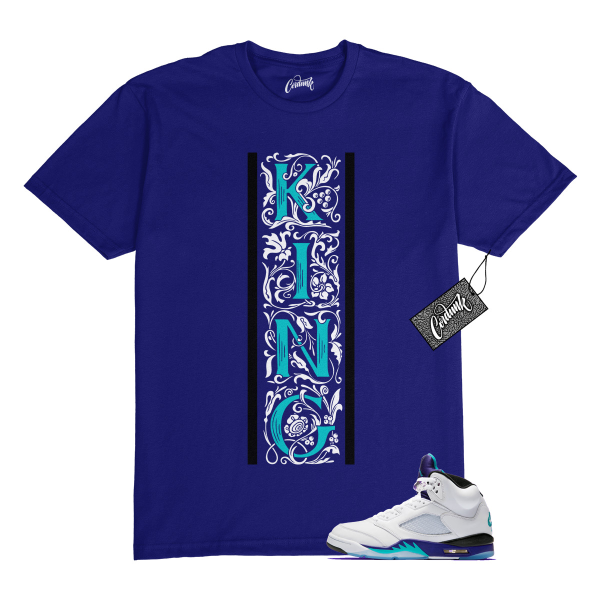 5 Grape White Black 2025 Blue T Shirt Match KVERT