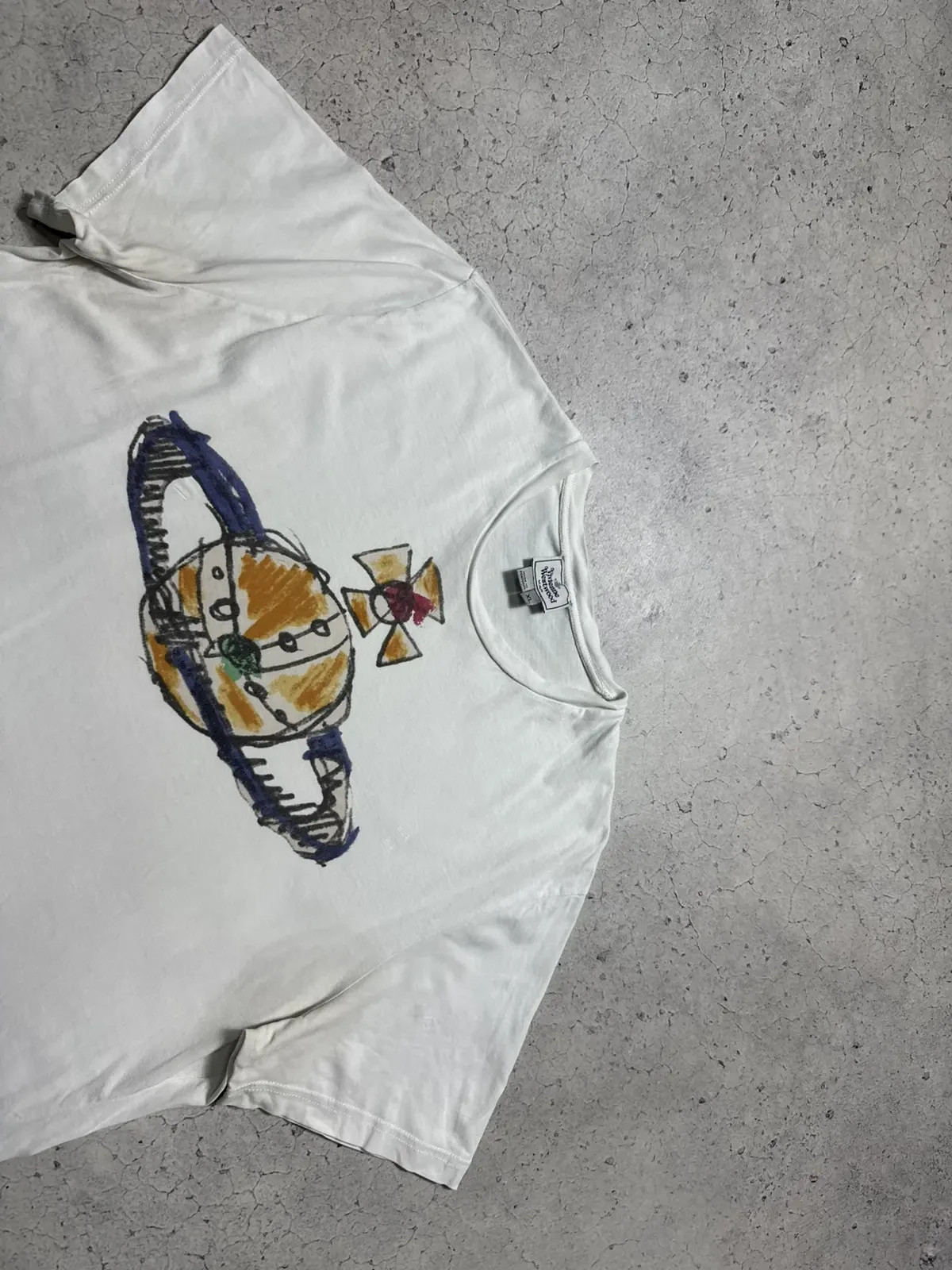 Vivienne Westwood Luxury T-Shirt Big Logo White
