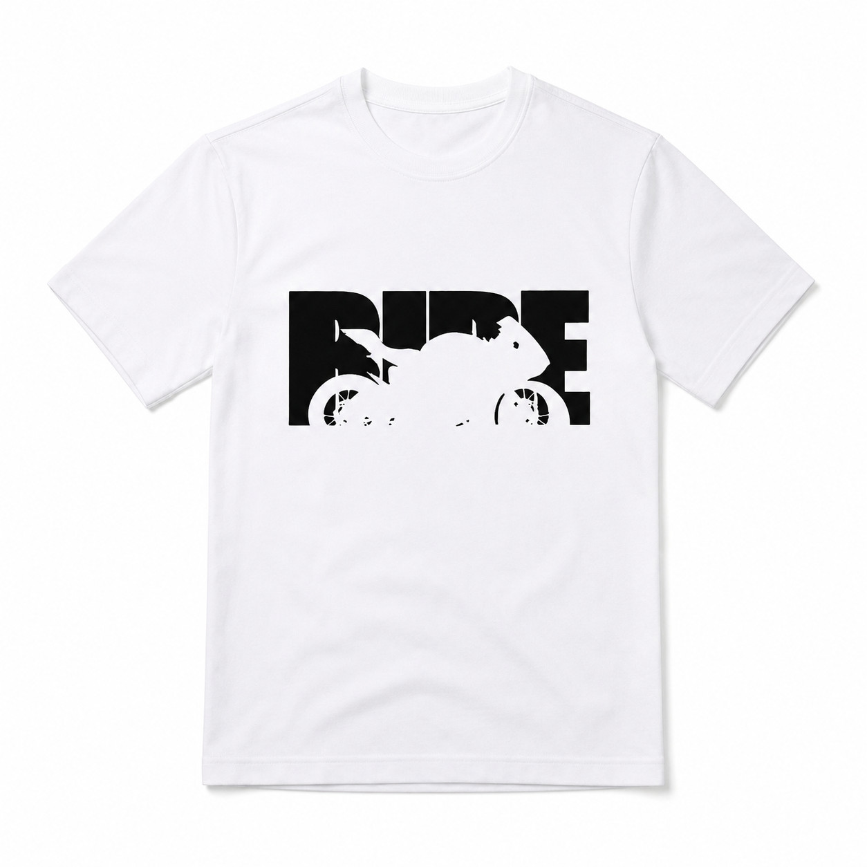 Vintage Ride Motorcycle Graphic T-Shirt Men’s Biker Street Style Tee