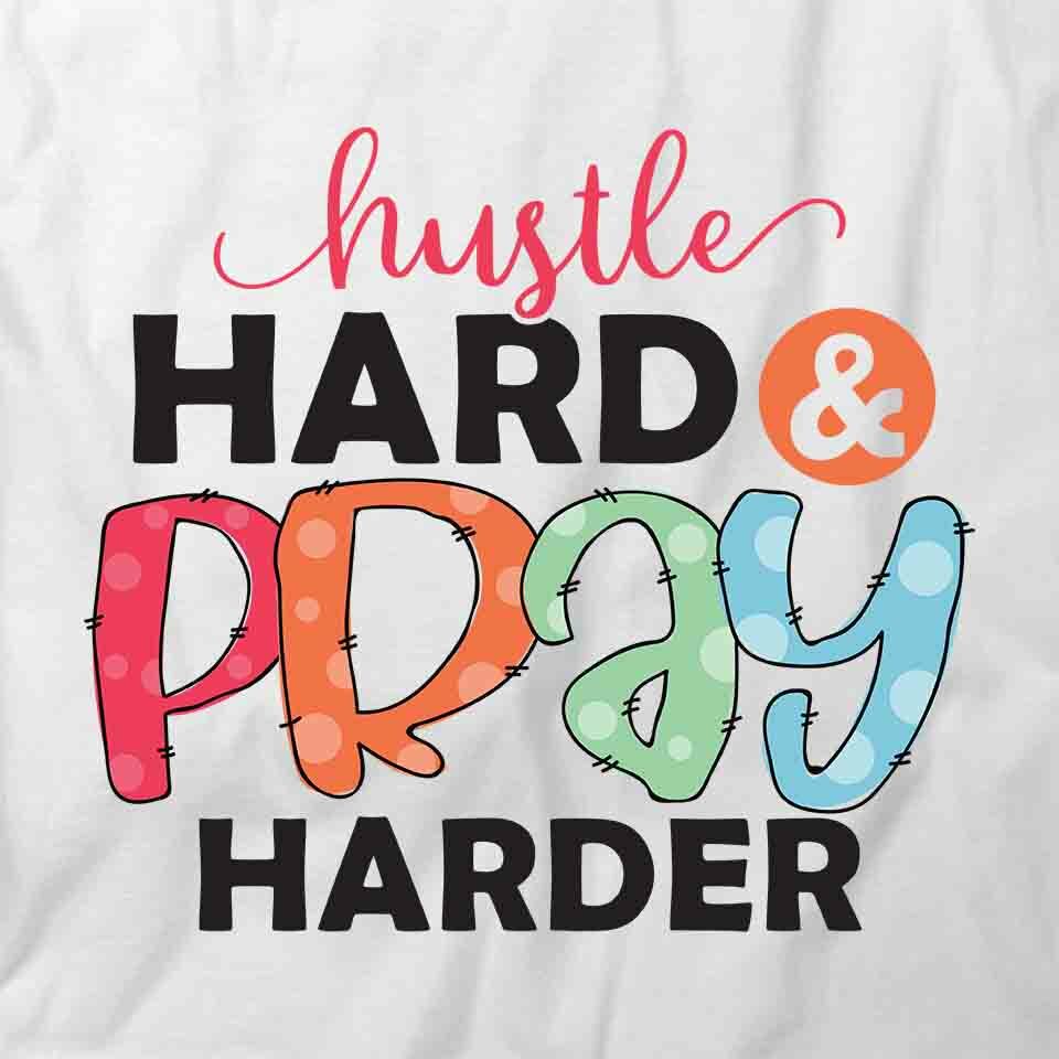 HUSTLE HARD TShirt Tee Short-Sleeved Cotton CLOTHING QUOTE S1WCA126