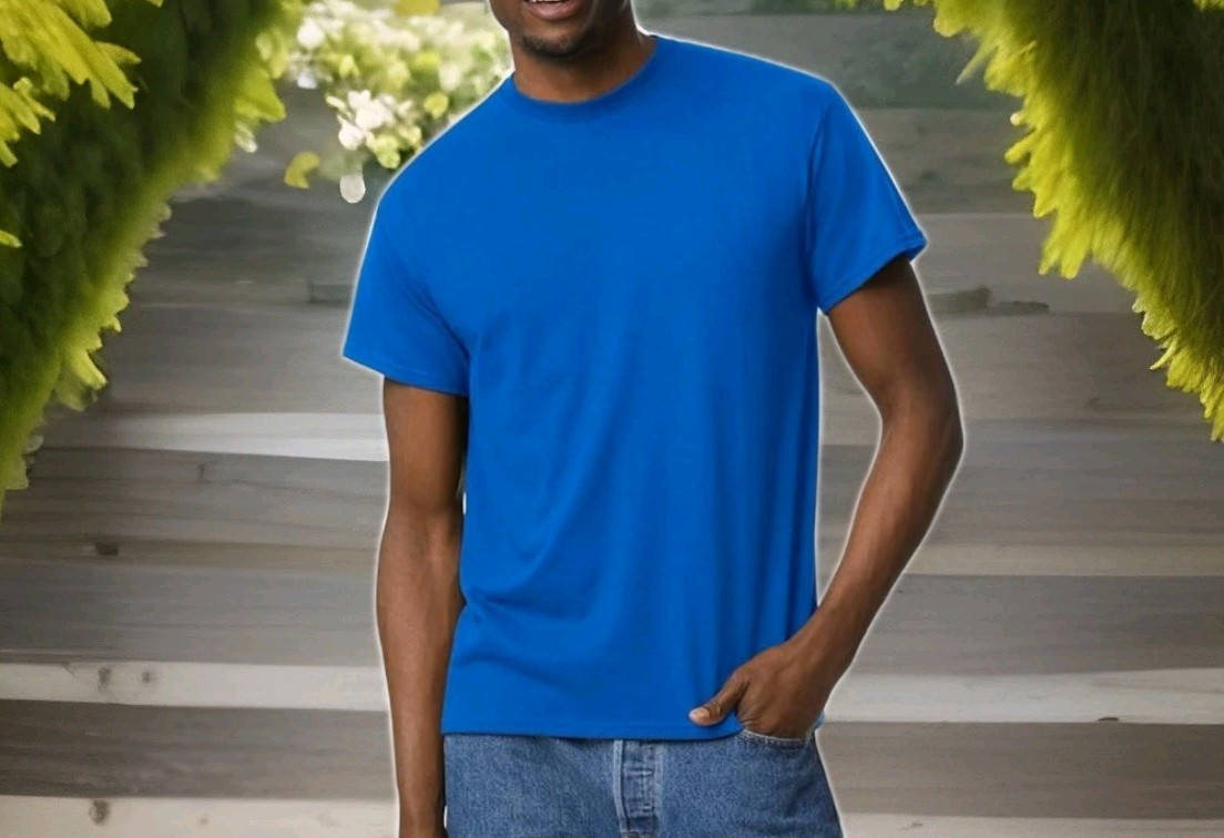 Gildan Adult DryBlend T-Shirt, Style G8000, Multipack Small, Royal (2-pack) New