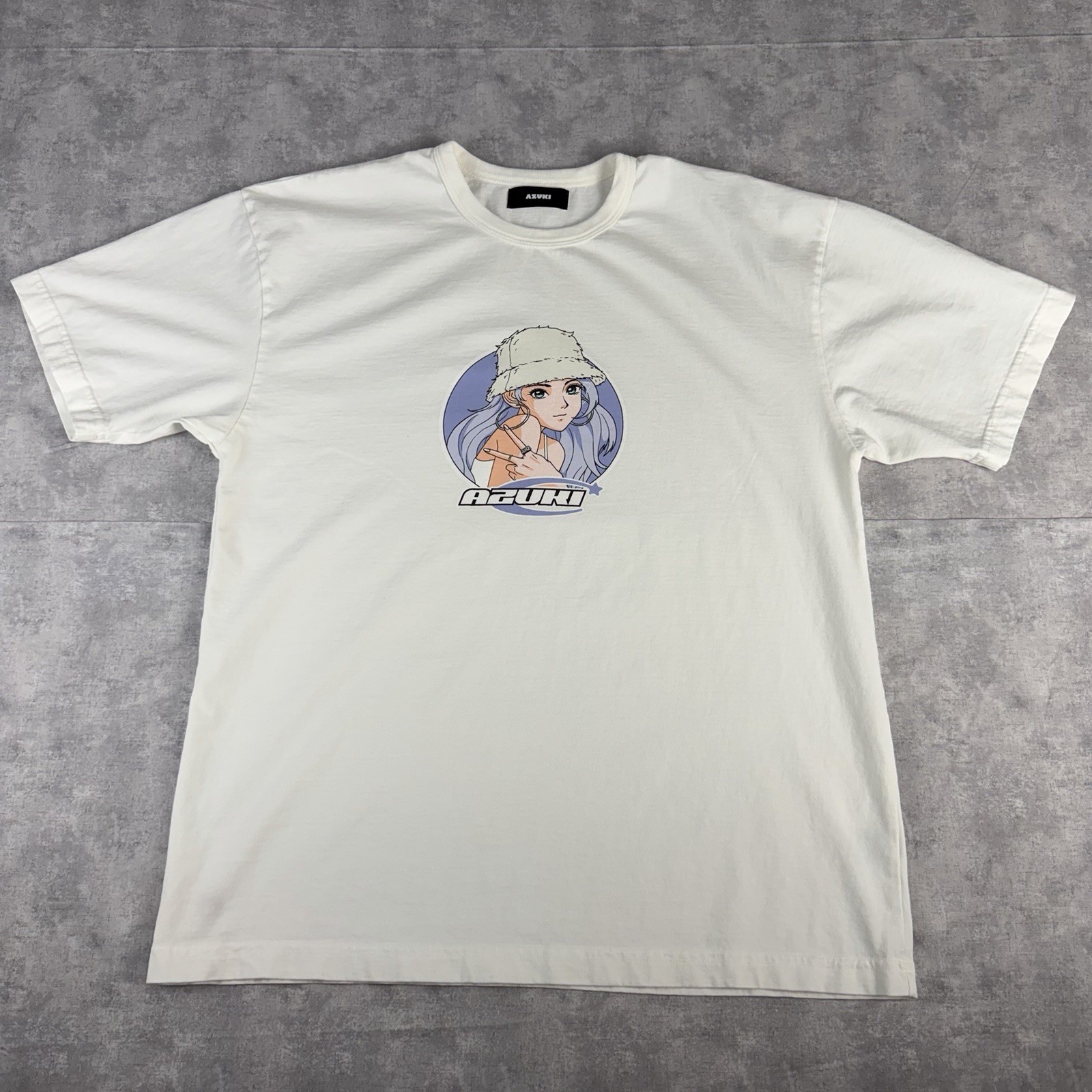 OFFICIAL Azuki Anime Spell Out Logo Vintage Y2K Made In USA T Shirt Size Large