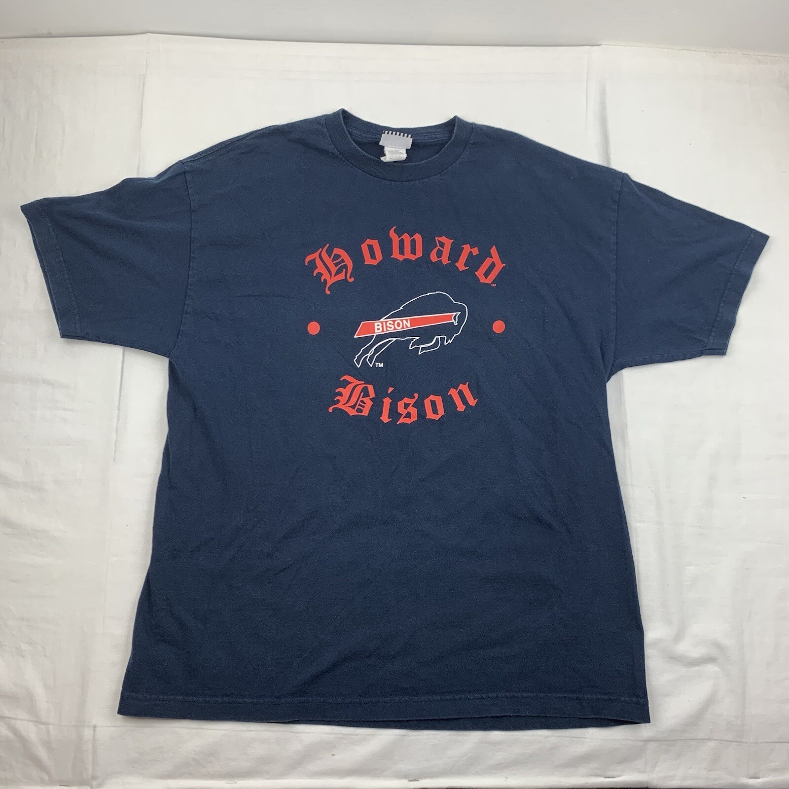 Vintage Howard Bison T Shirt Adult XL Blue College Sports School Foot Locker 90s