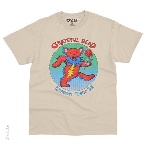 GRATEFUL DEAD-ROSE BEAR-SUMMER TOUR 88-T SHIRT-S,M,L,XL,XXL Garcia, Lesh.Wier