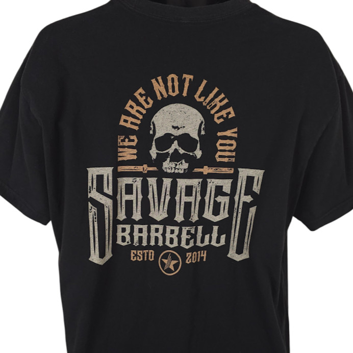 Savage Barbell T Shirt Mens Size XL Black Bodybuilding Gym We Are Not Like You