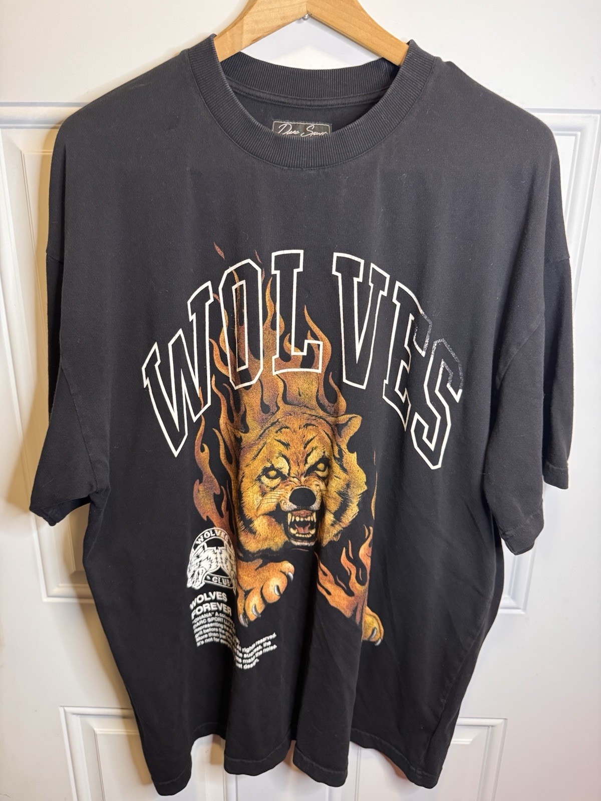 Darc Sport Wolves Club Wolves Forever Ghana Men’s Black T Shirt Size L 498/1000