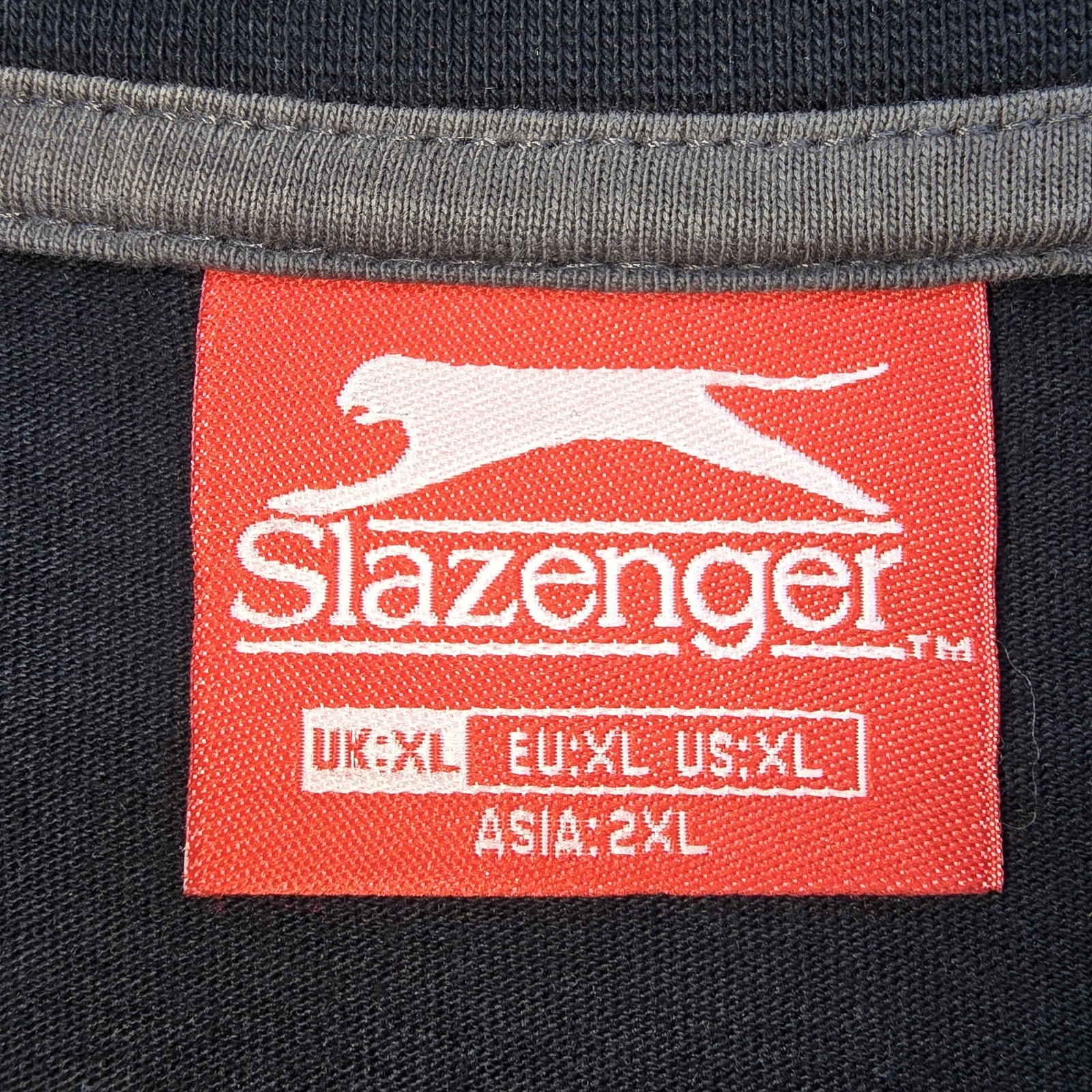 Slazenger Mens Black Graphic Logo V-Neck T-Shirt 2XL Regular