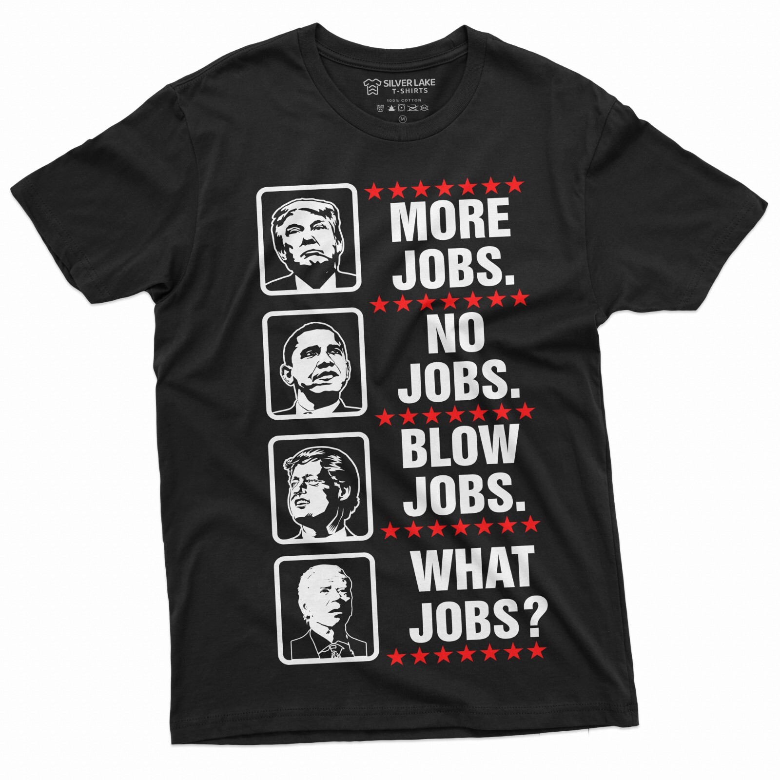 Mens Funny Anti Biden Shirt What Jobs Trump Conservative 2024 Republican Tee