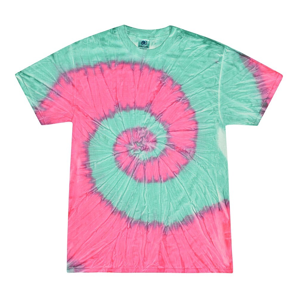 Multi-Color Tie Dye T-Shirts, Kids & Adults Short Sleeve Cotton Colortone