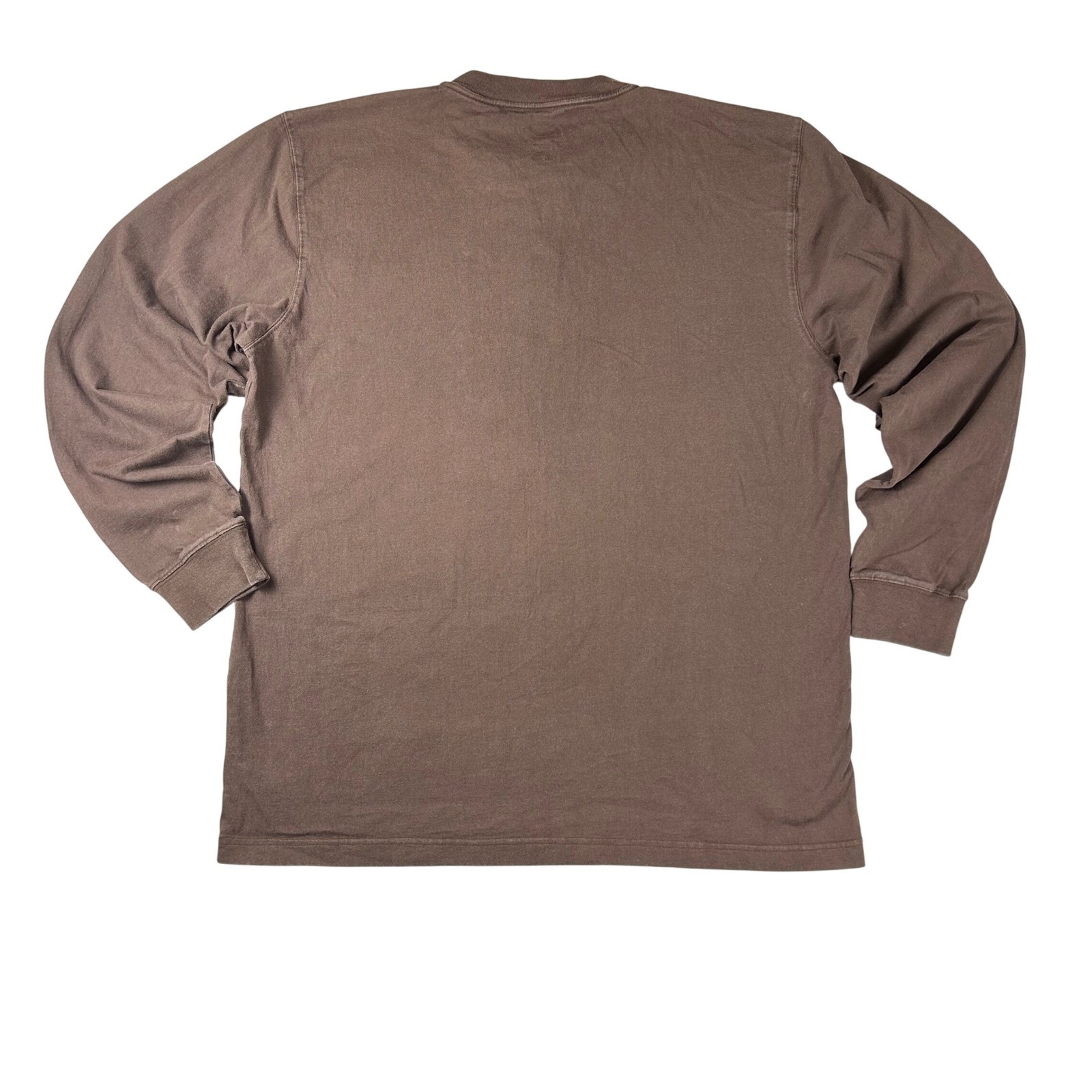 Dickies Mens XLT Brown Long Sleeve Henley Pocket Shirt Cotton WL451CB Tall XL