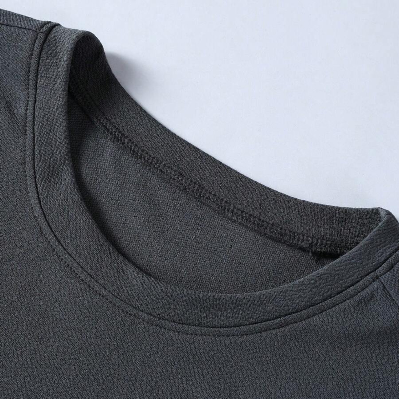 Men’s T-Shirt Short Sleeve Casual Ant Fabric Solid Color Crew Neck Slim T-Shirt