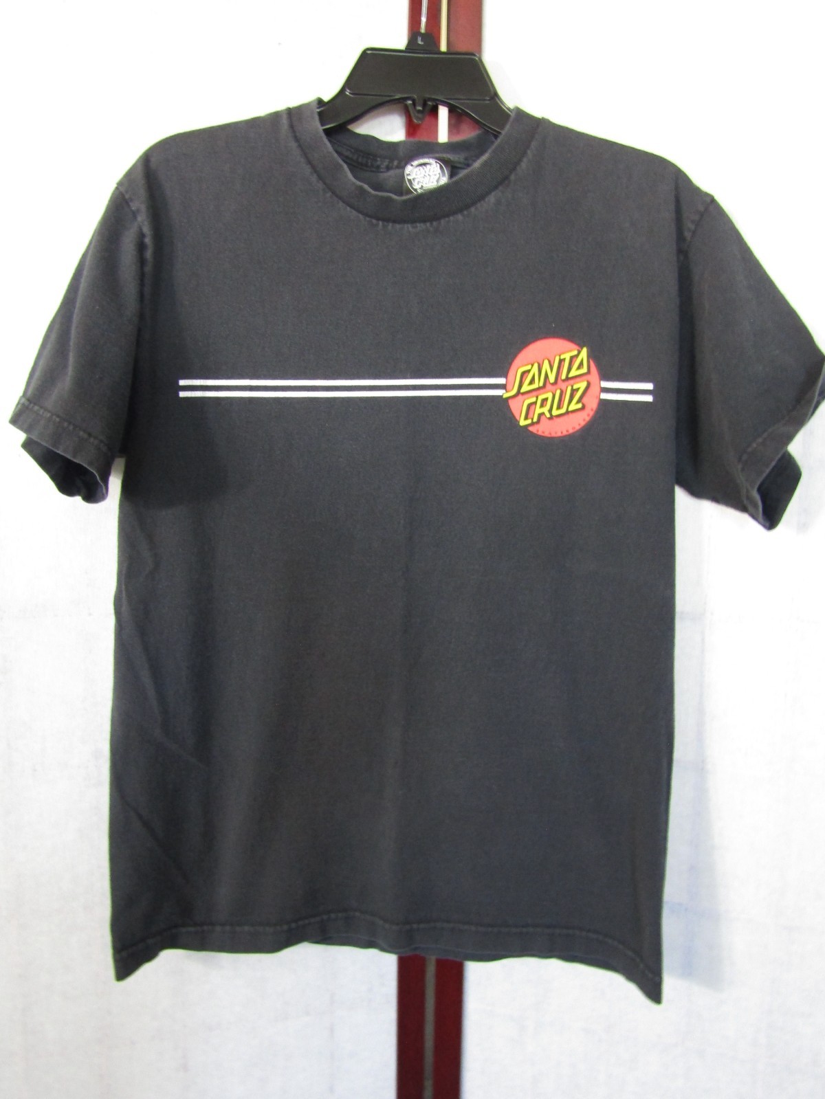 Original Santa Cruz Skateboards Black Graphic Cotton Short Sleeve T-Shirt Mens M