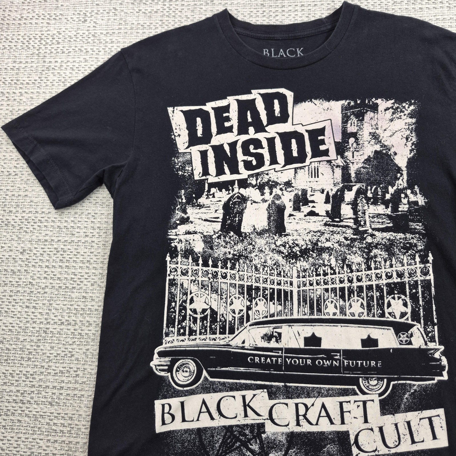 Blackcraft Cult Shirt Mens Medium Black Dead Inside Hearse Graphic Tee Gothic