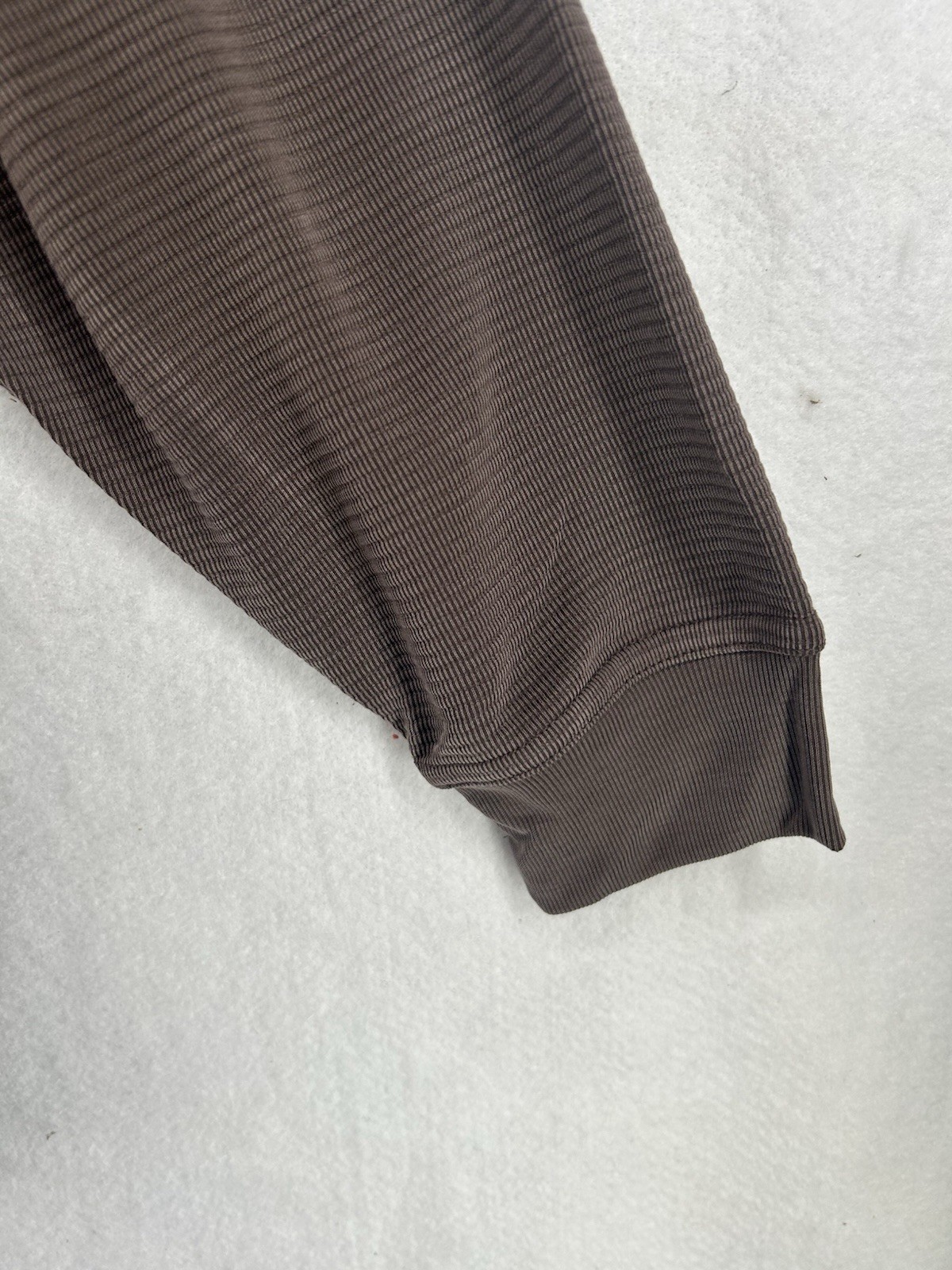 Bugatchi Uomo Long Sleeve Quarter Zip Large Mens Shirt Truffle Brown NWT