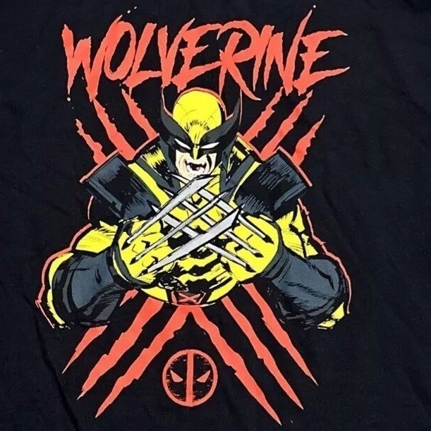 Marvel Studios Deadpool & Wolverine T-Shirt Men’s XL Black Mad Engine NWOT