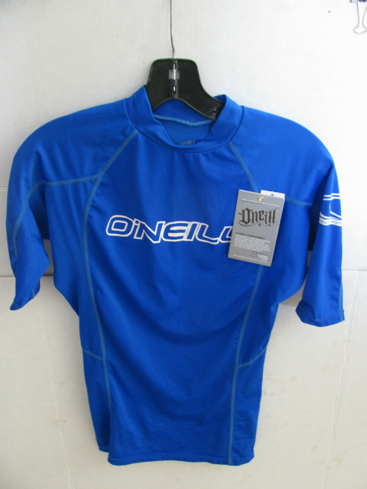 MEN’S GUYS o’neill RASH GUARD BASIC BLUE LOGO RASHIE SHIRT NEW $44