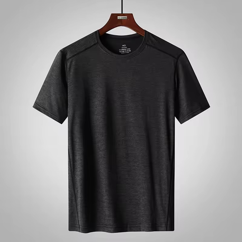 Men Big & Tall T-Shirt 6XL 7XL 8XL Casual Short Sleeve Polyester Stretch