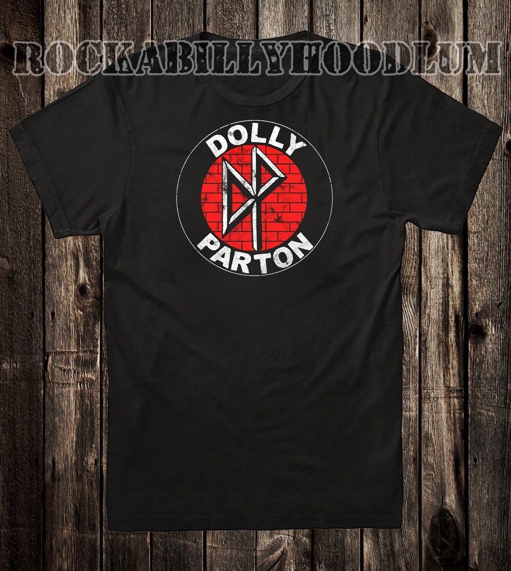 Retro Novelty Tee T Shirt Funny Punk Rock Goth Dolly Parton Dead Kennedys Parody