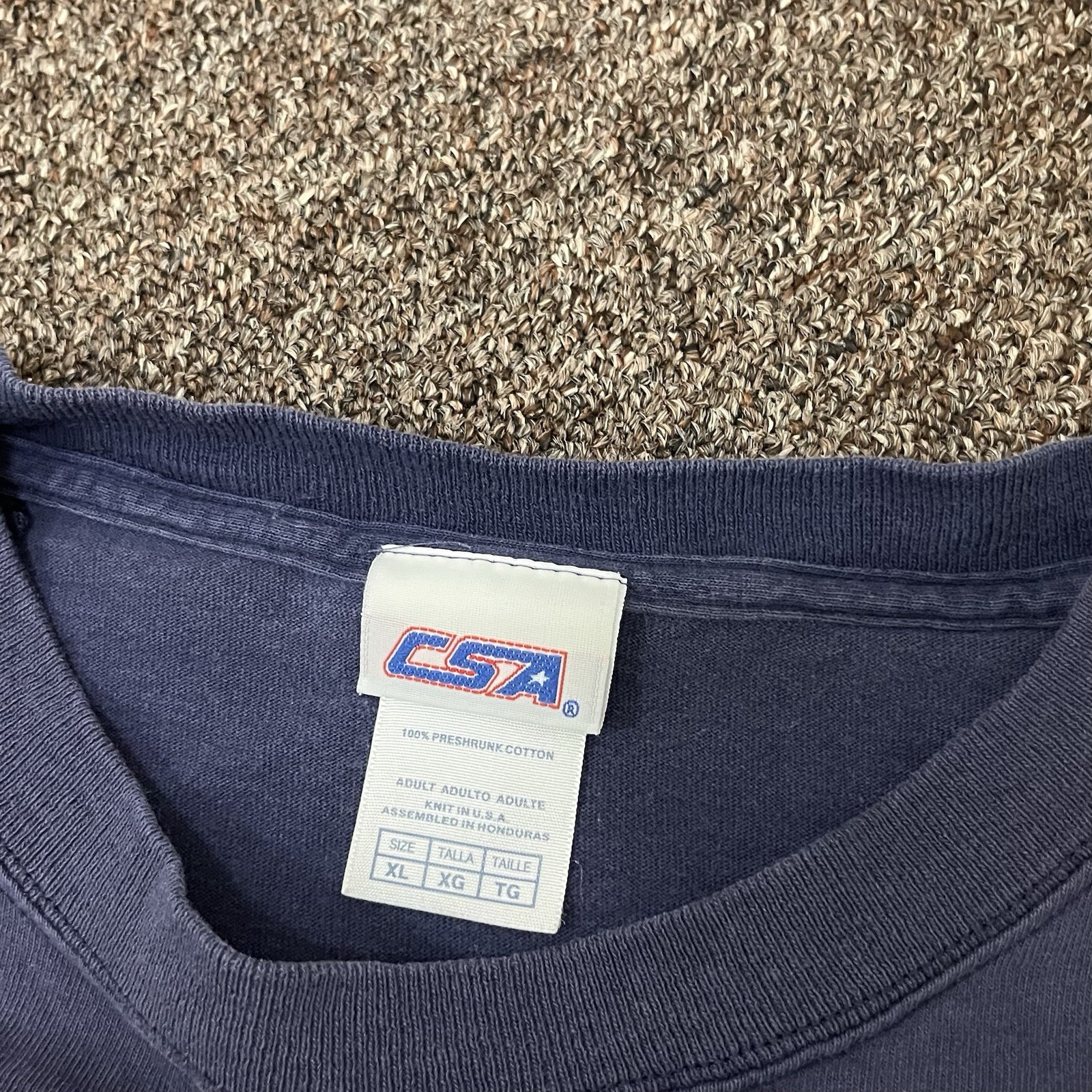 Vintage CSA Detroit Tigers T-Shirt Navy Men’s XL Faded Old English Graphic Logo