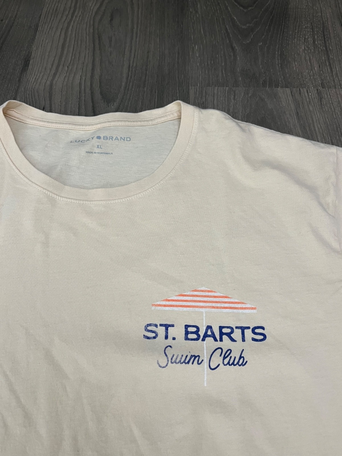 Lucky Brand St Barts Swim Club Tee Shirt Mens XL 2XL Graphics Beach Casual NEW