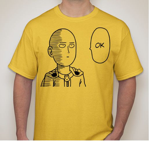 One Punch man Saitama OK anime T shirt tee