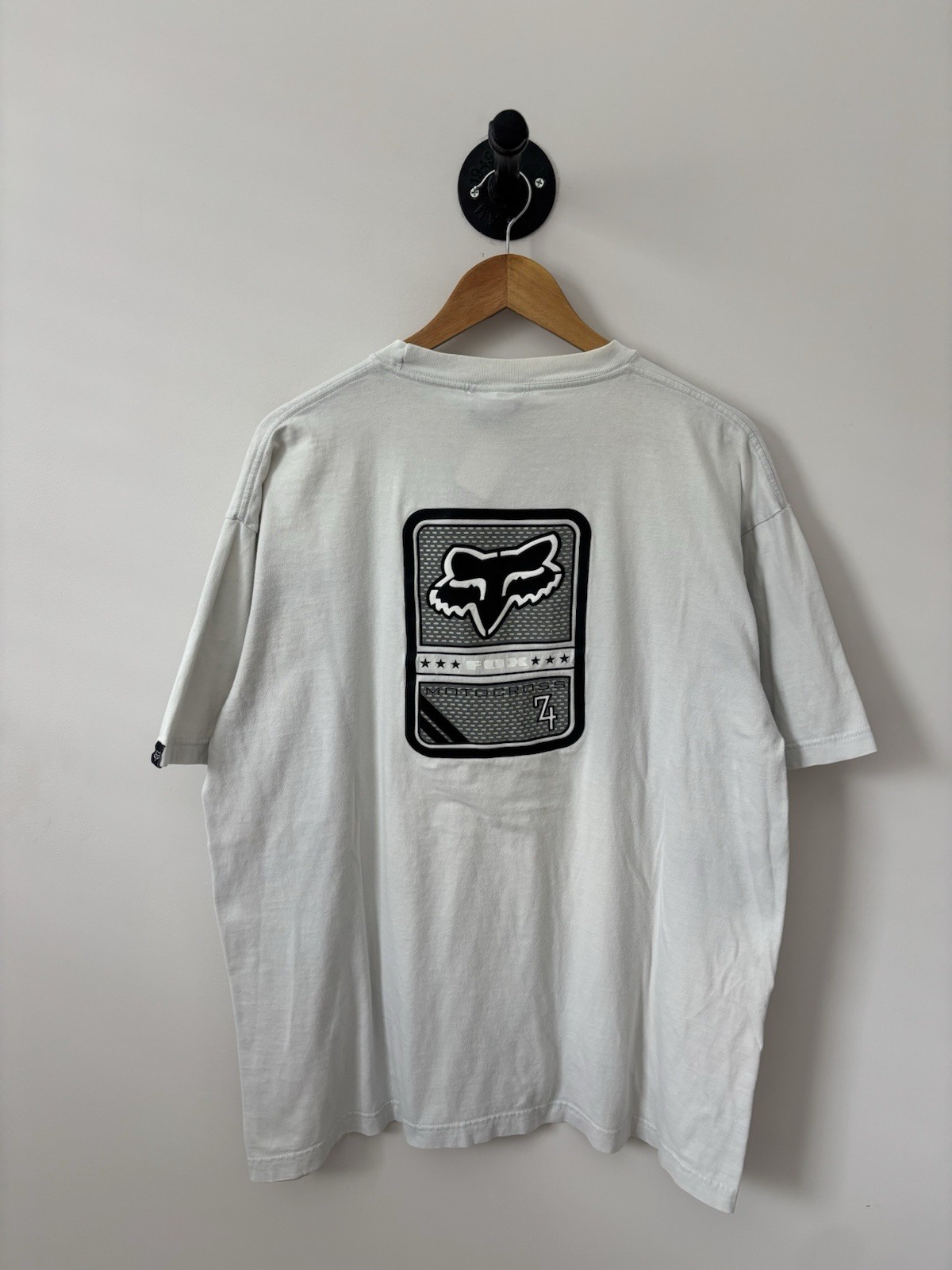 Vintage Fox Racing Shirt Mens XL White Y2K Motocross Dirt Bike