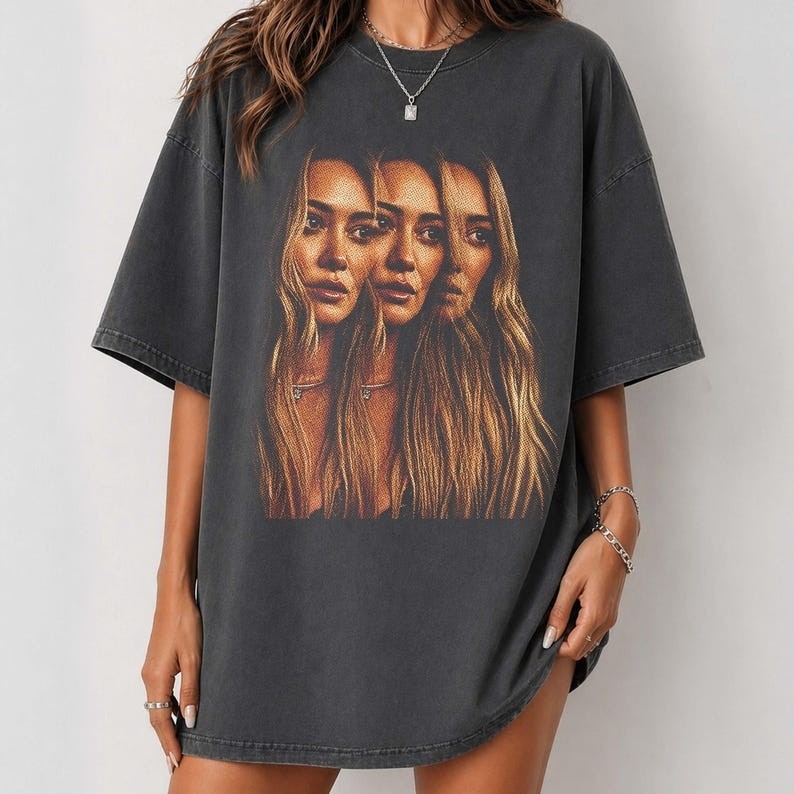 Hilary Duff The Lucky Me Tour 2026 T-Shirt Charcoal Unisex T-shirt