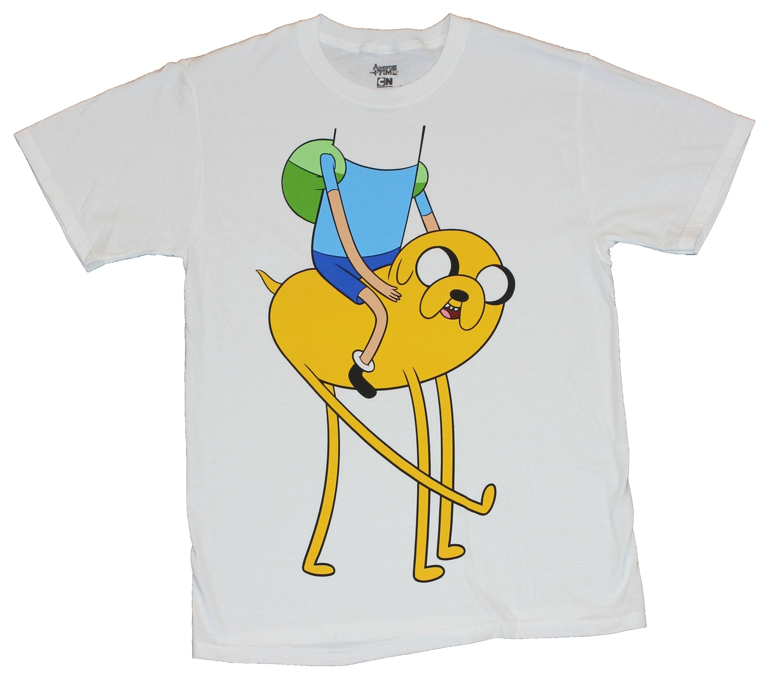 Adventure Time Adult New T-Shirt – You are Finn Riding Jake Giiant Pic