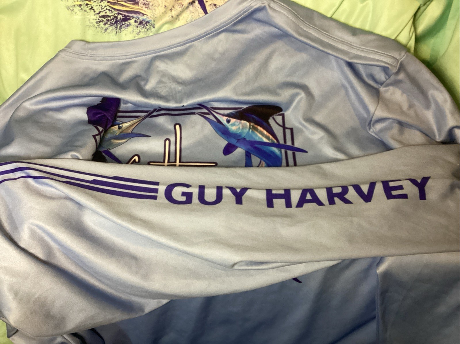 Guy Harvey Performance Long Sleeve Shirts Fish Graphic Print~Lot Of 2~XXL