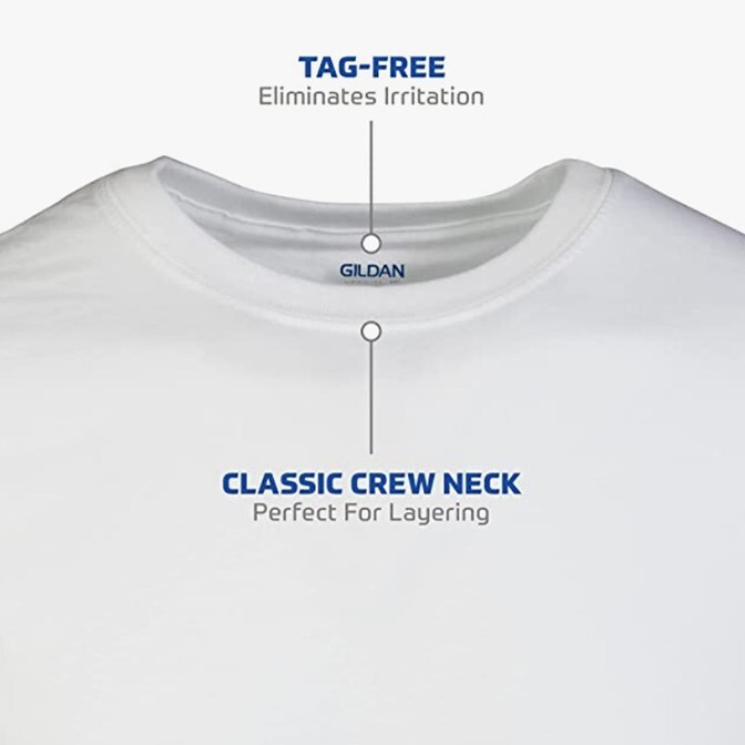 White T-Shirts Size Large 12-Pack Men’s Crew T-Shirts