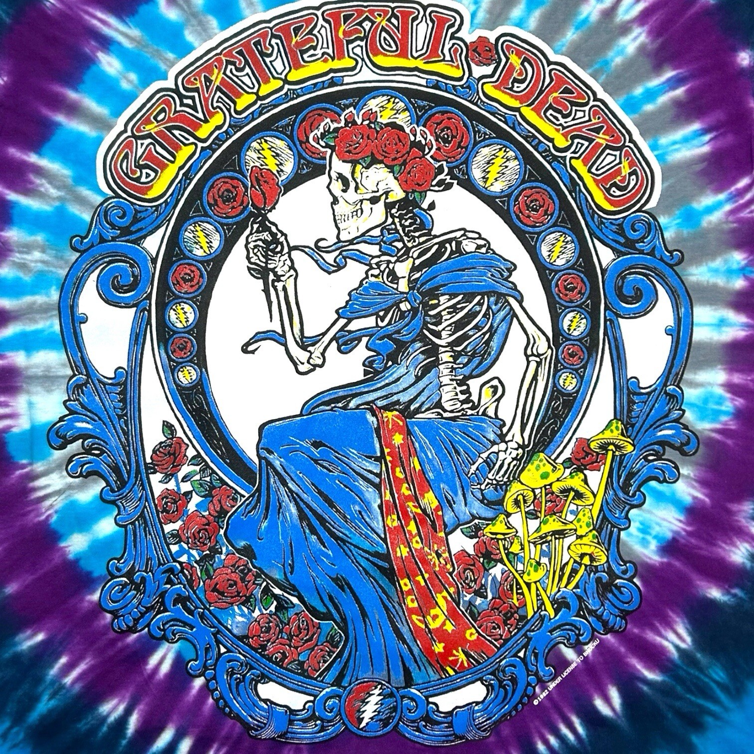 Grateful Dead Modern AOP Single Stitch Double Sided Tie Dye Mens shirt XL