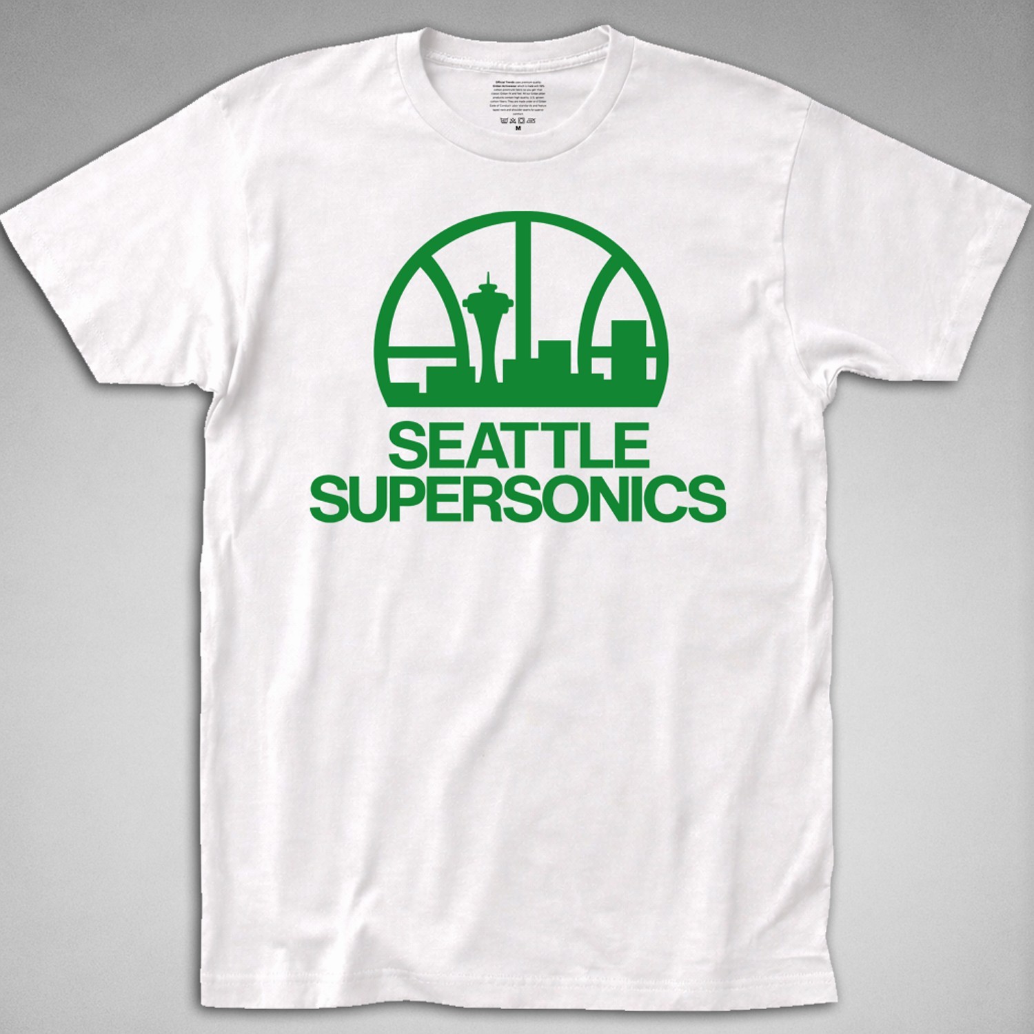 SEATTLE SUPERSONICS T-SHIRT tee nba basketball super sonics 80s 90s sports bball