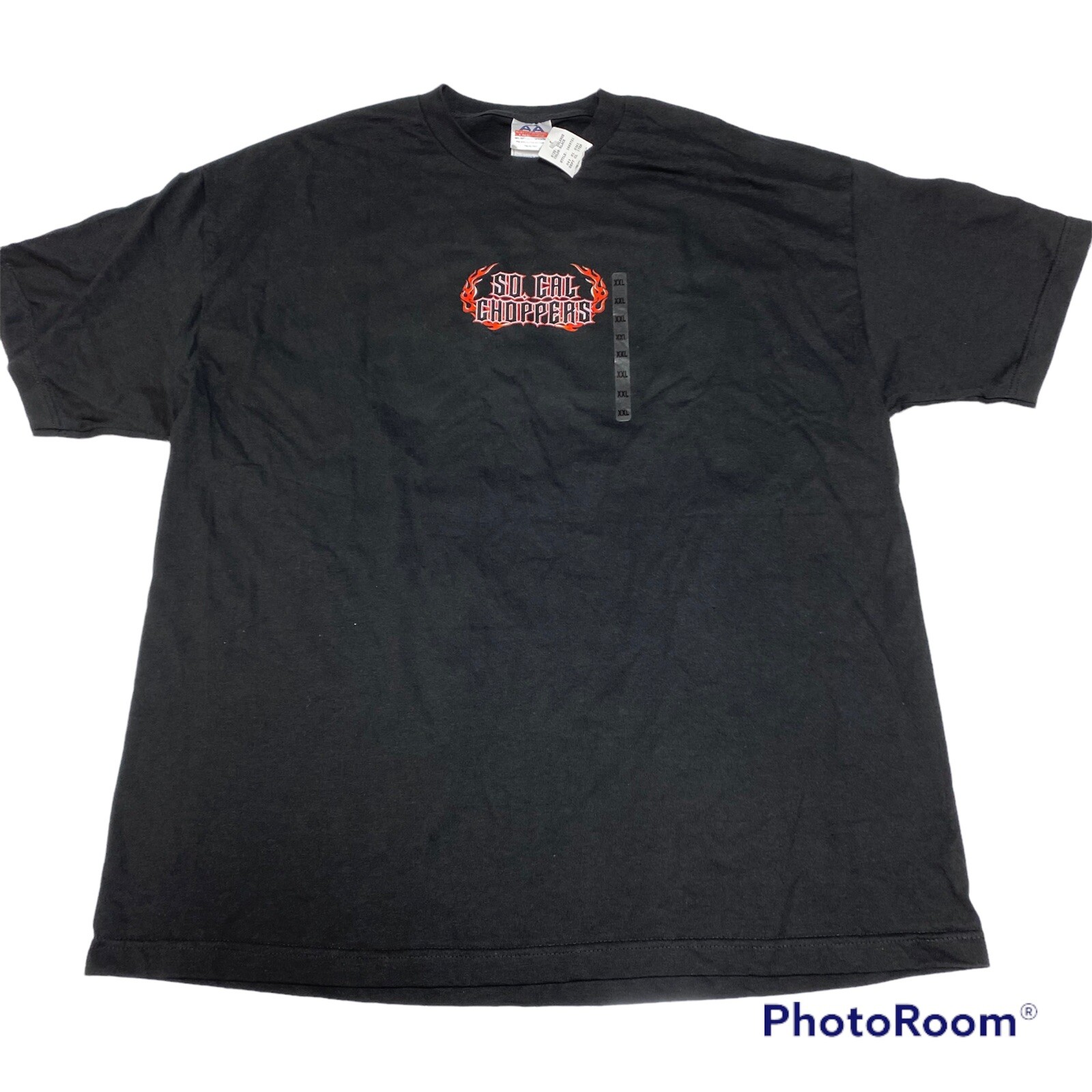 VINTAGE SO CAL CHOPPERS RULE 2XL SHIRT BLACK NWT SKULL FLAMES RARE