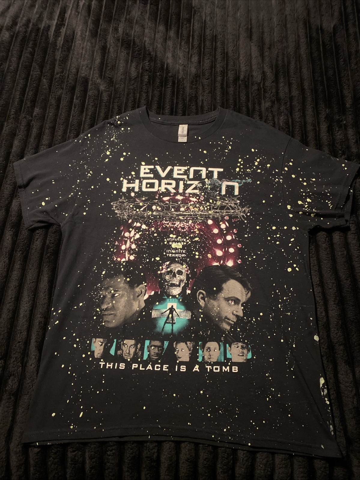 Event Horizon Glow In The Dark Shirt Large All Over Print Graveyard Goods OOP