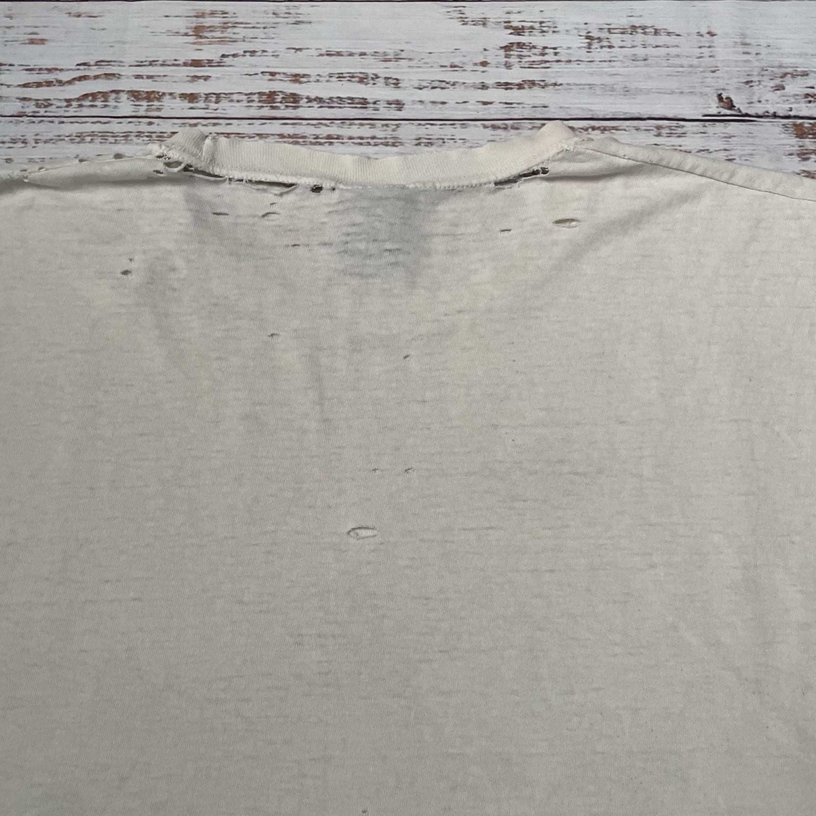 Vintage 90s Taz Looney Tunes Distressed Worn Faded Cut Off White Shirt Adult 2XL