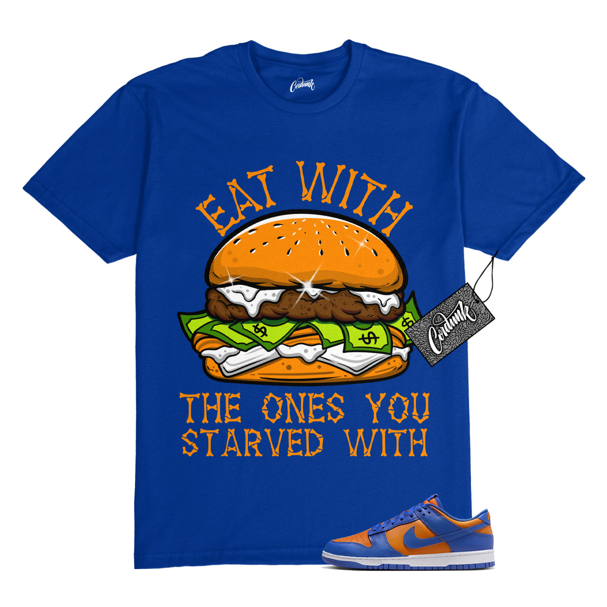 Dunk Knicks Team Royal Blue Orange Low Bright Ceramic T Shirt to Match STRVD