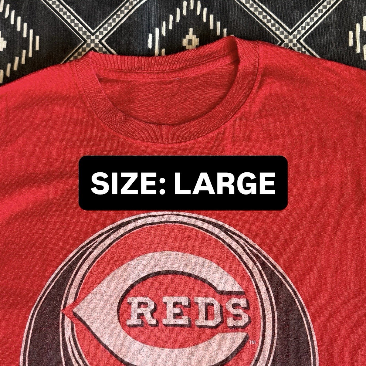 GRATEFUL DEAD CINCINNATI REDS Steal Your Base Mashup T-Shirt. LARGE Preowned NV