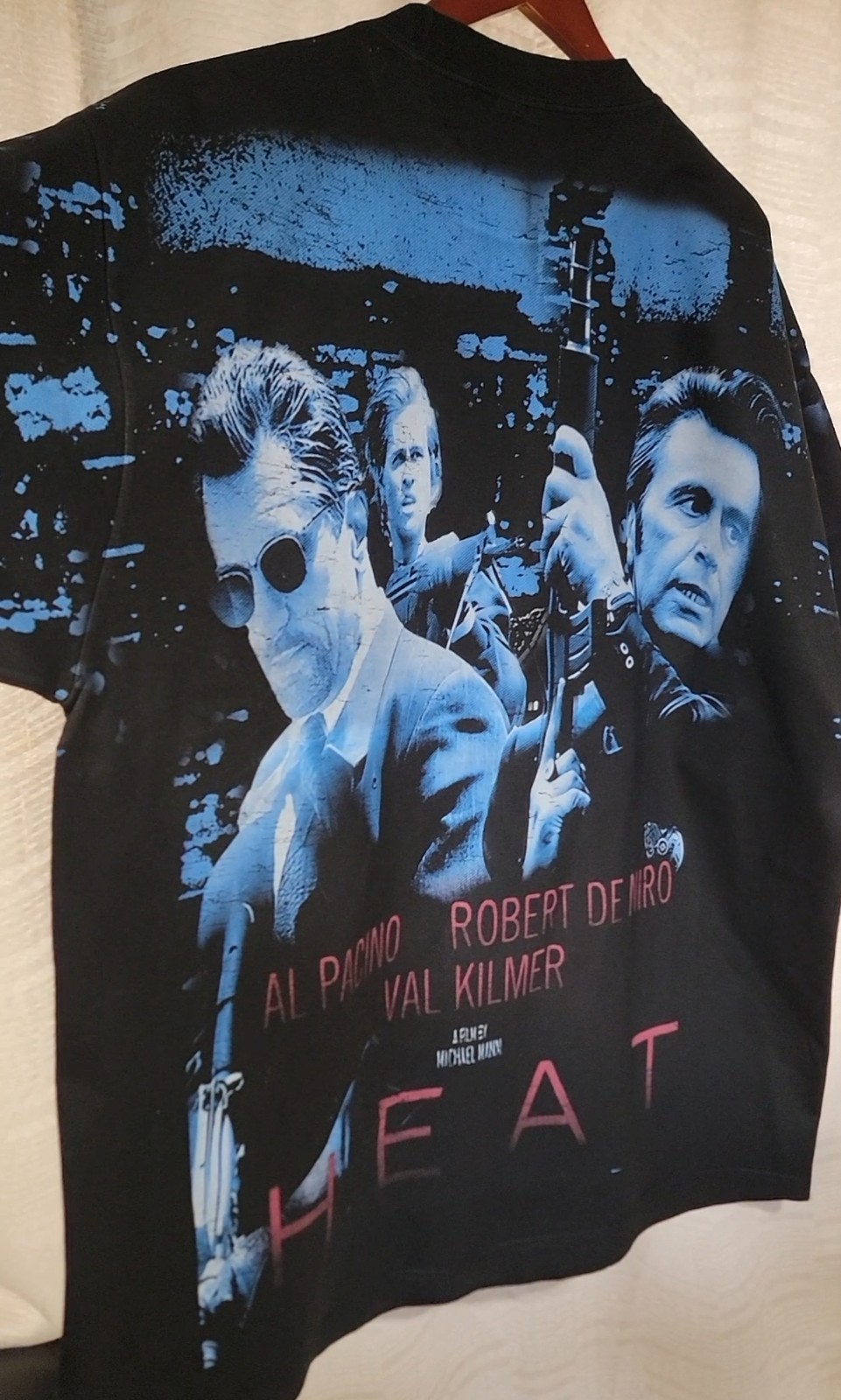 HEAT BIG PRINT ON SHAKA HEAVYWEIGHT GARMET DYED T SHIRT