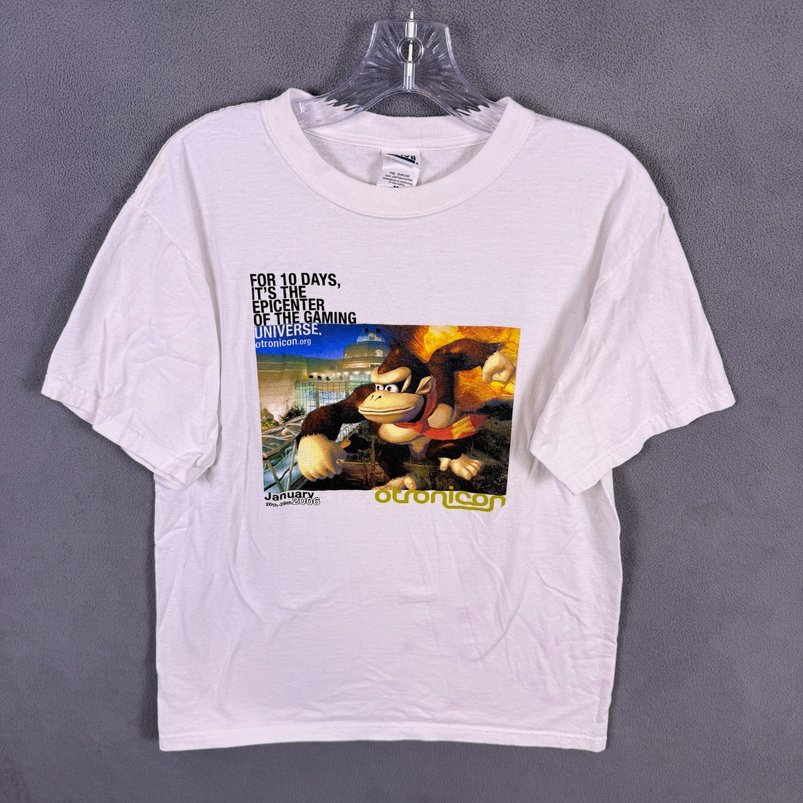 Vintage 2006 Otronicon Nintendo Donkey Kong Promo Shirt Men’s Size M Y2K