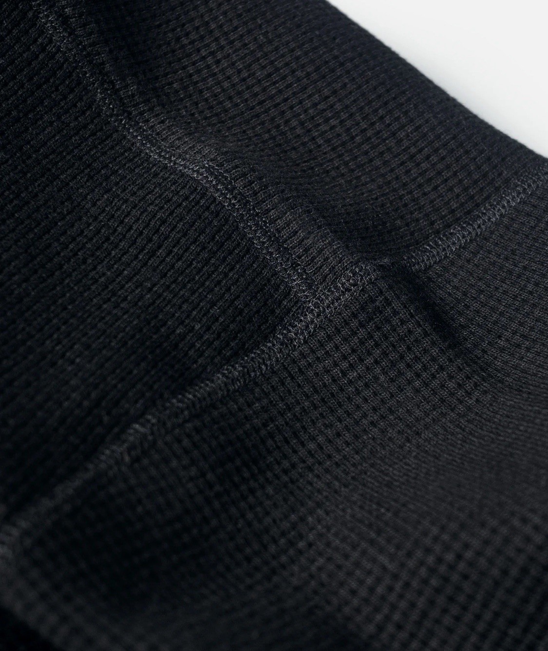 Heavyweight Waffle Cotton Long Sleeve – Black Non Stock Mfg. Co. S