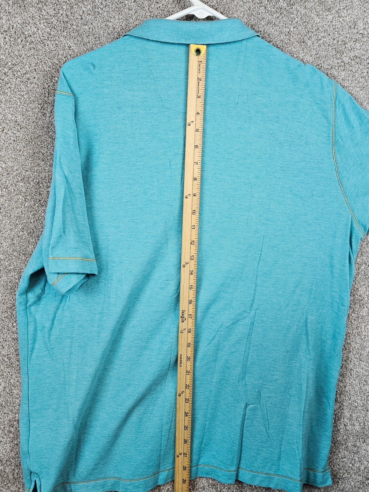 Robert Graham Polo Mens Large Green Short Sleeve Collared Shirt Contrasting Trim