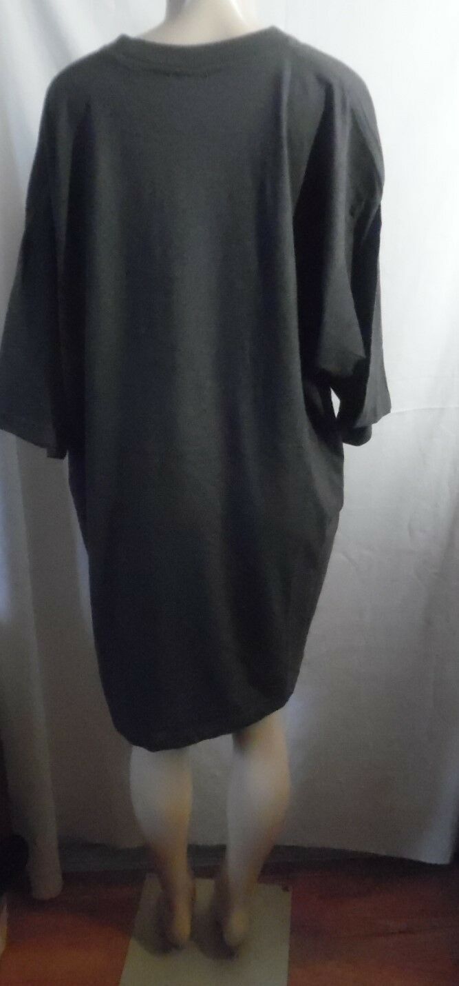 D. GRAY EXTRA LONG COTTON PLAIN T-SHIRT OR SLEEP SHIRT TSHIRT FITS M / L