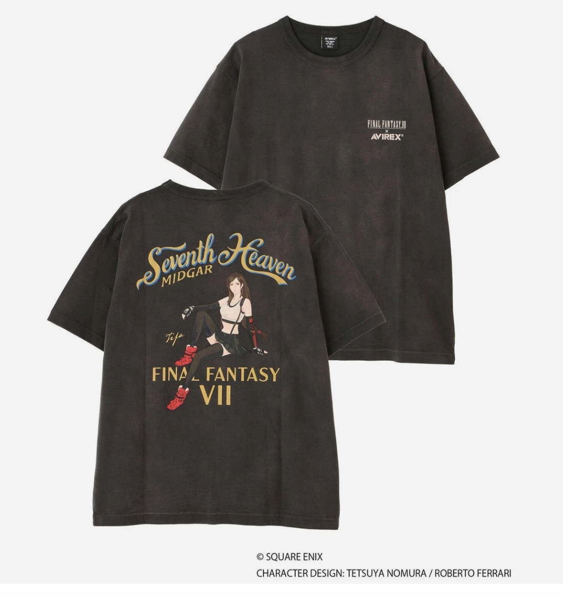 AVIREX x FINAL FANTASY VII REMAKE TIFA SEVENTH HEAVEN T-SHIRT L NWT Authentic