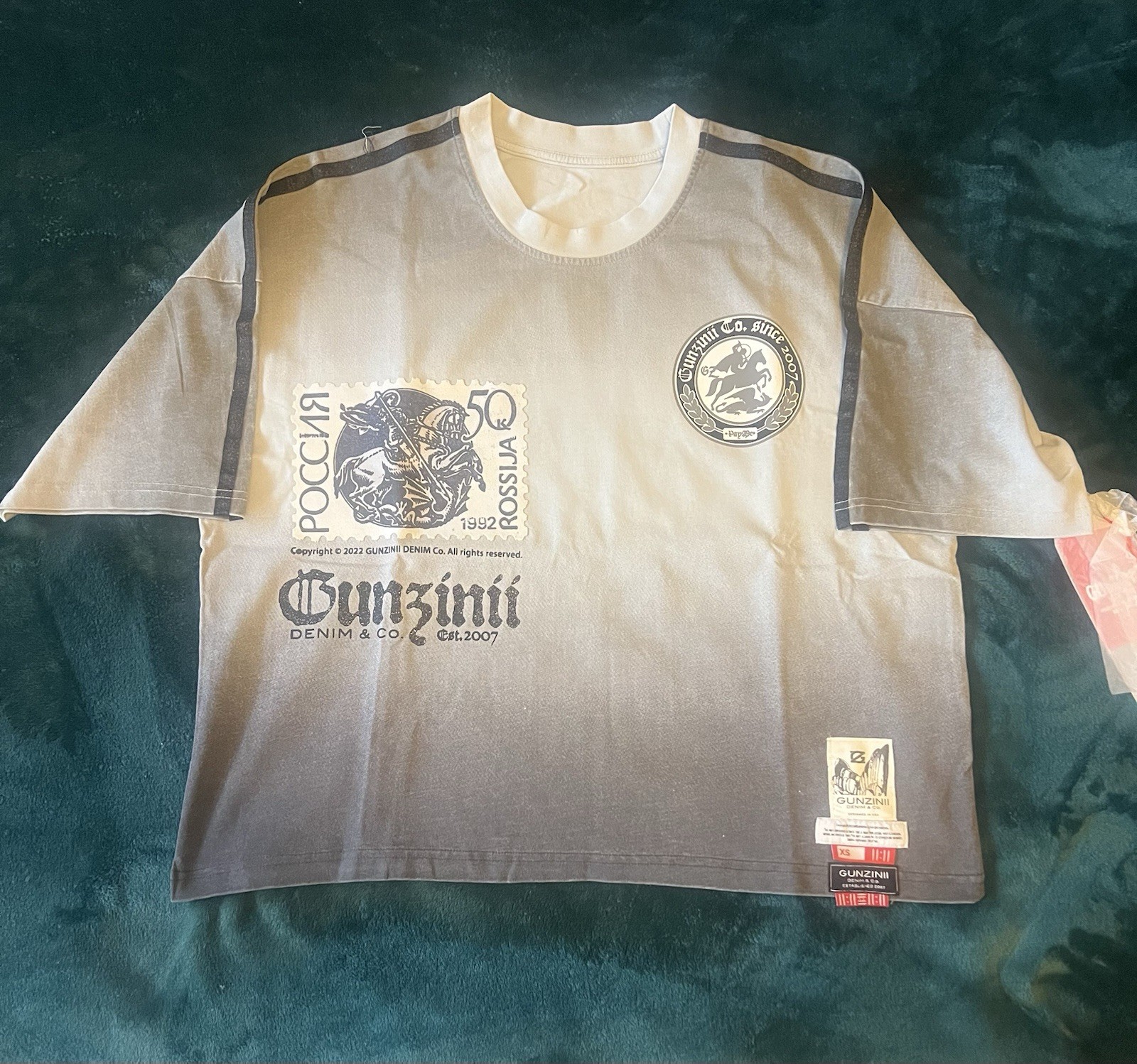 GUNZINII Boxy fit Short Sleeve T-Shirt Men OS XS