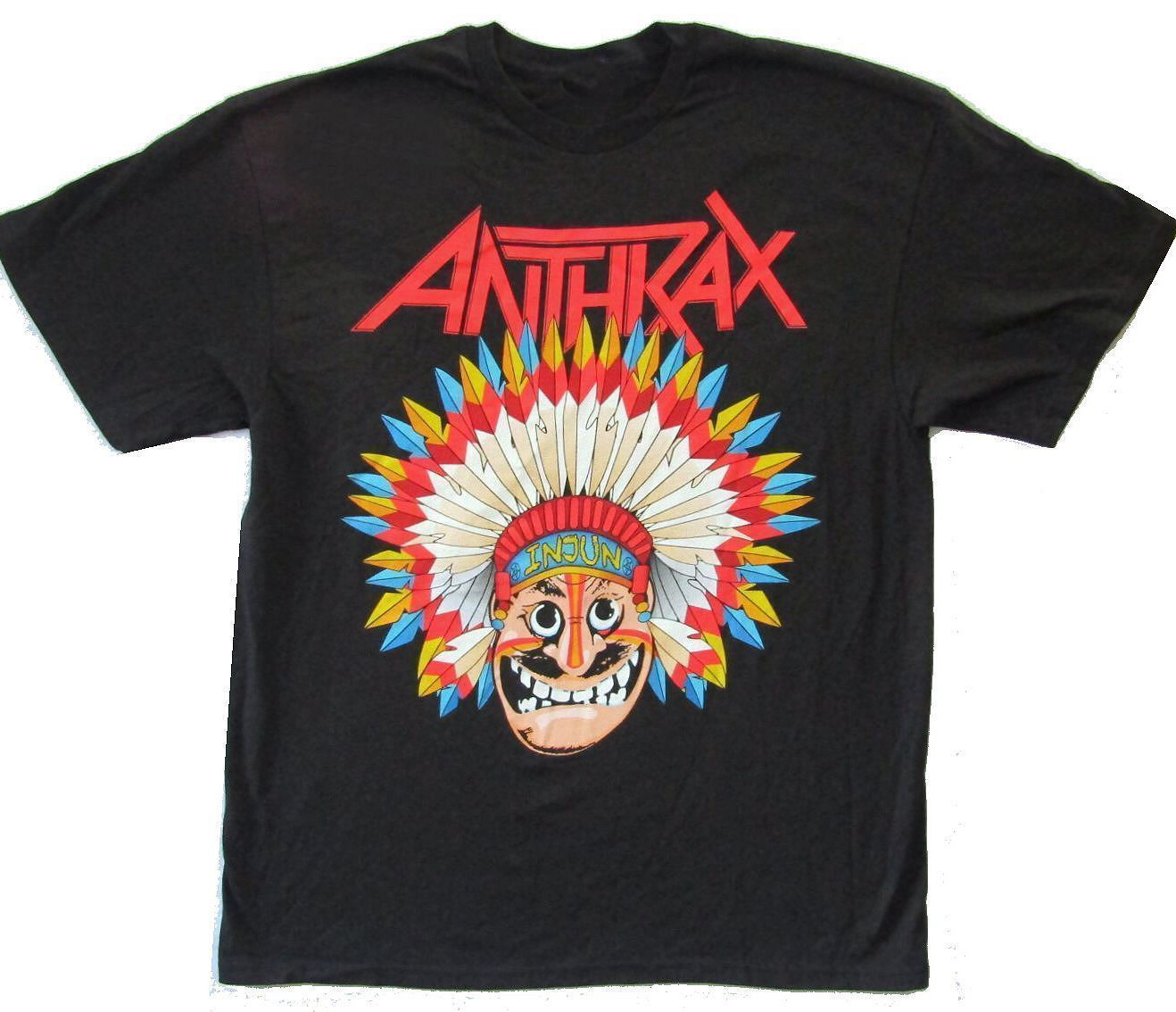 Anthrax Shirt Indians Licensed Short Sleeve tee shirt all size S XL