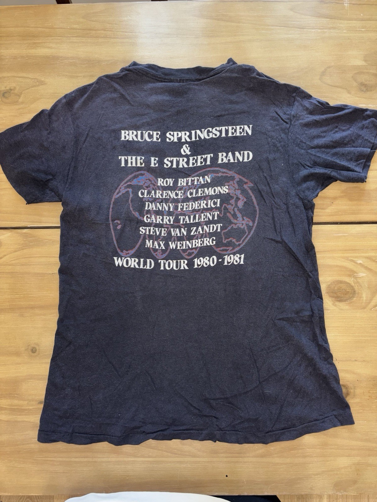 Vintage 1980 Bruce Springsteen E Street Band World Tour T Shirt Hanes USA L
