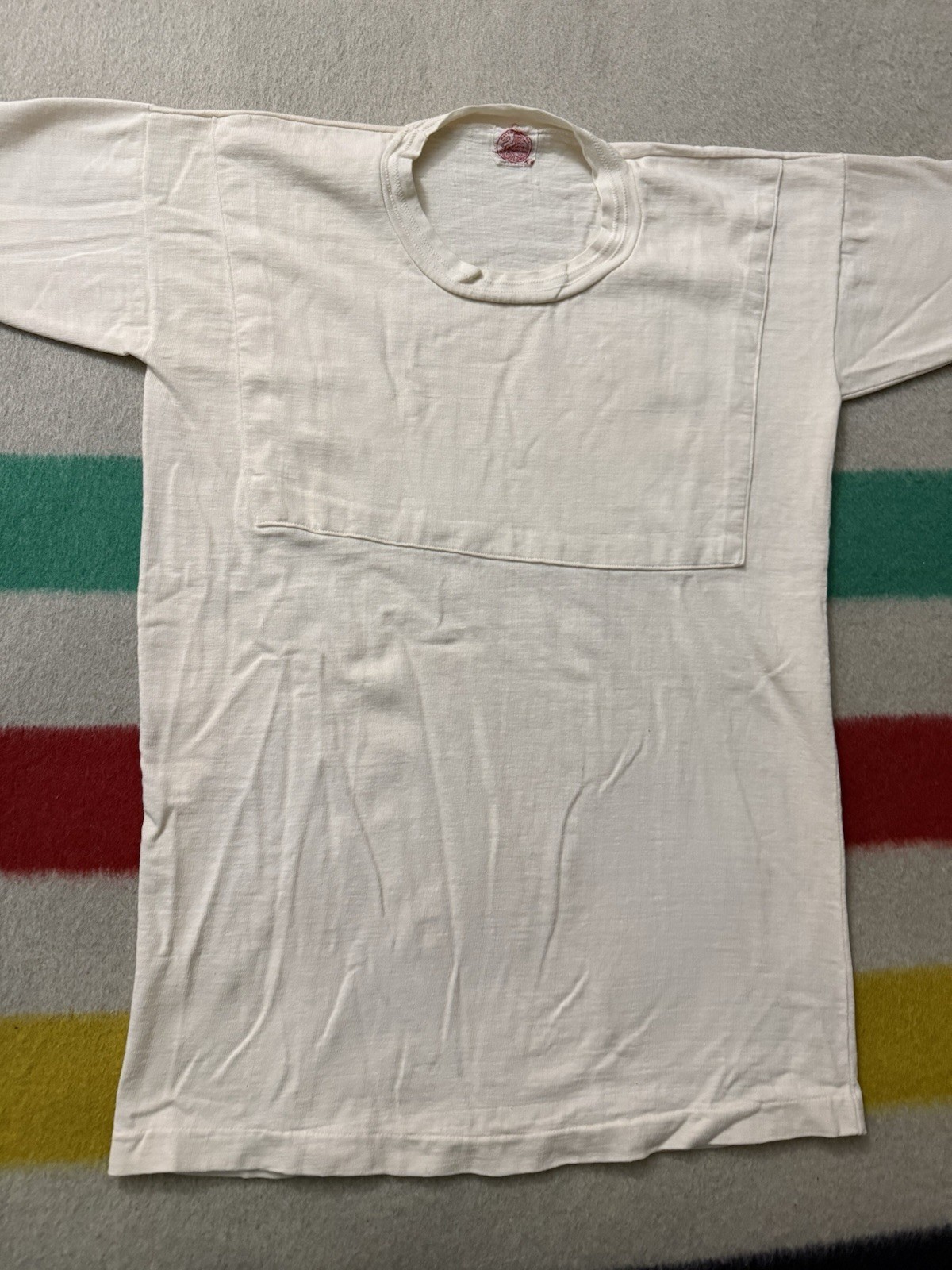 Vintage 30s 40s Paneled White Blank Tee Jersey All 100% Cotton 20×29.5 Very Rare