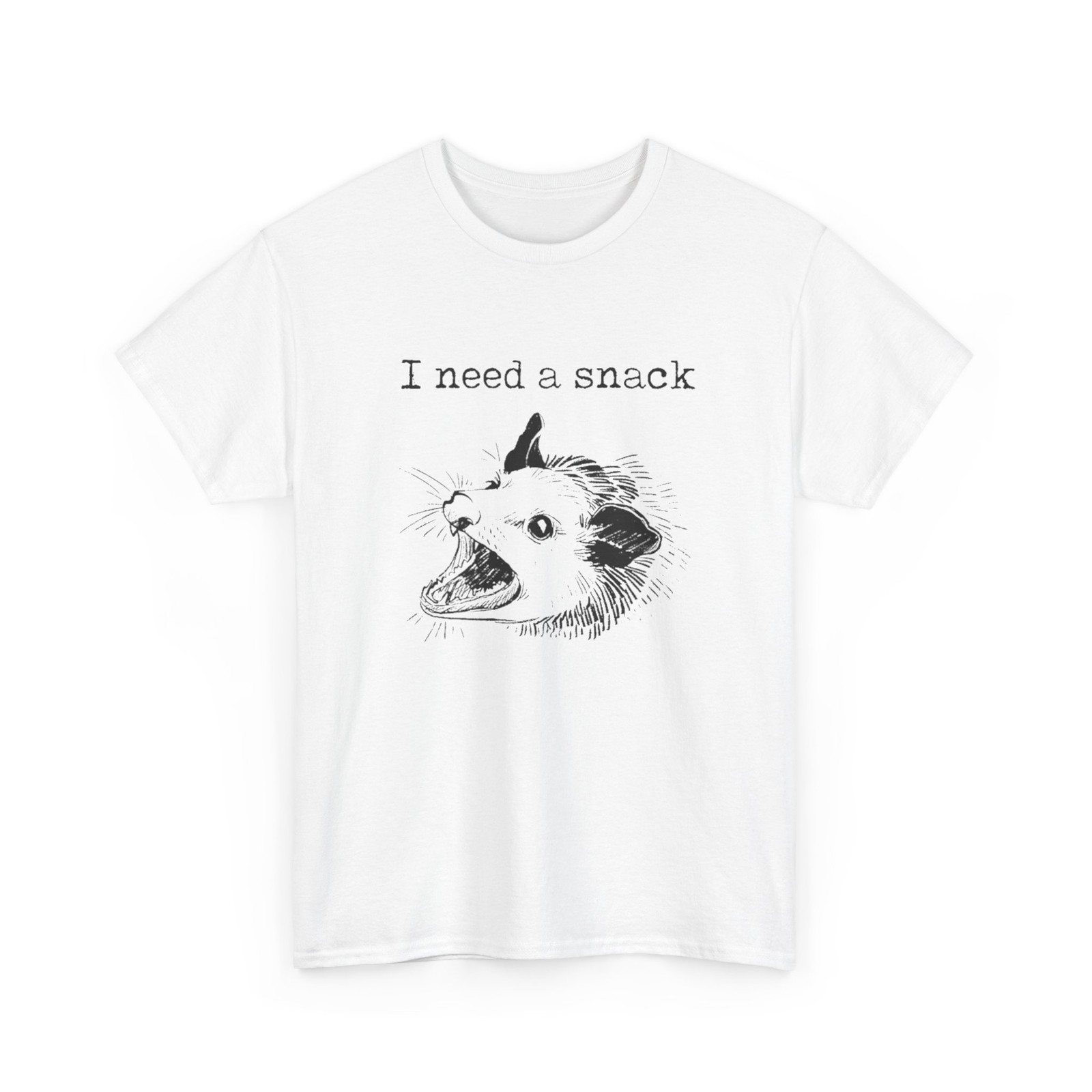 Opossum Funny Shirt, I Need a Snack Meme Women Men T-Shirt